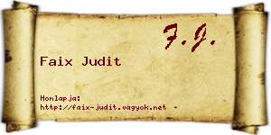 Faix Judit névjegykártya